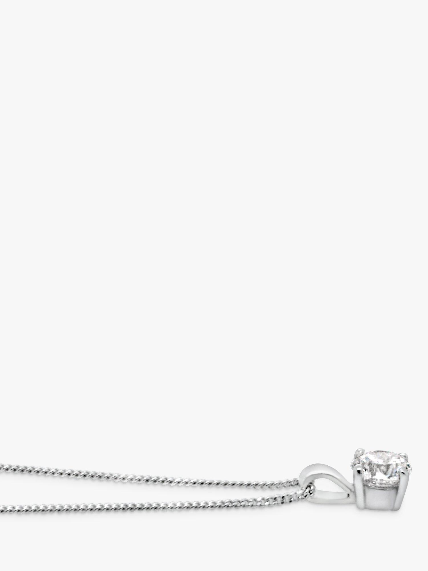 Product image 3 of 3, which shows Milton & Humble Jewellery Pre-Loved 9ct White Gold Single Diamond Pendant Necklace