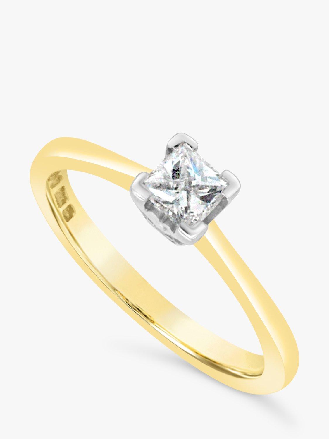 Product image 2 of 4, which shows Milton & Humble Jewellery Pre-Loved 18ct Yellow & White Gold Solitaire Diamond Ring