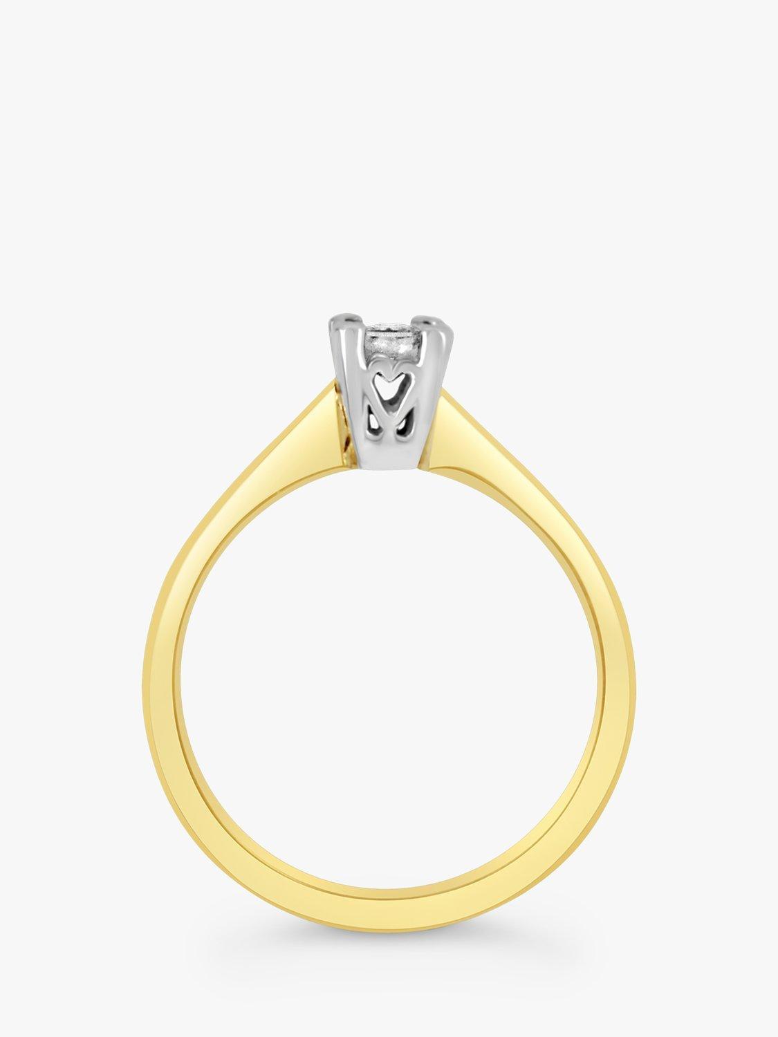 Product image 4 of 4, which shows Milton & Humble Jewellery Pre-Loved 18ct Yellow & White Gold Solitaire Diamond Ring