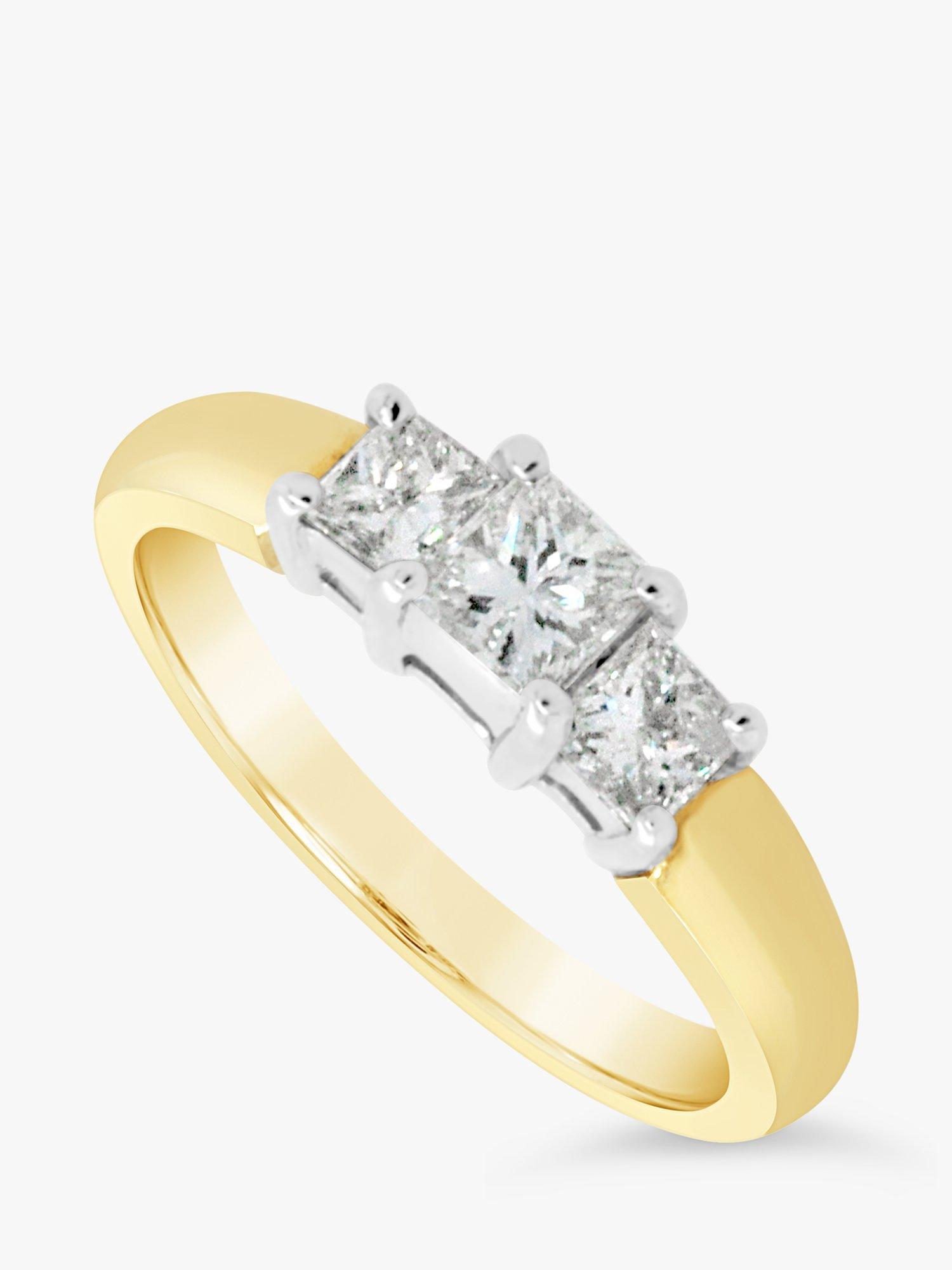 Product image 2 of 4, which shows Milton & Humble Jewellery Pre-Loved 18ct Yellow & White Gold Triple Diamond Ring