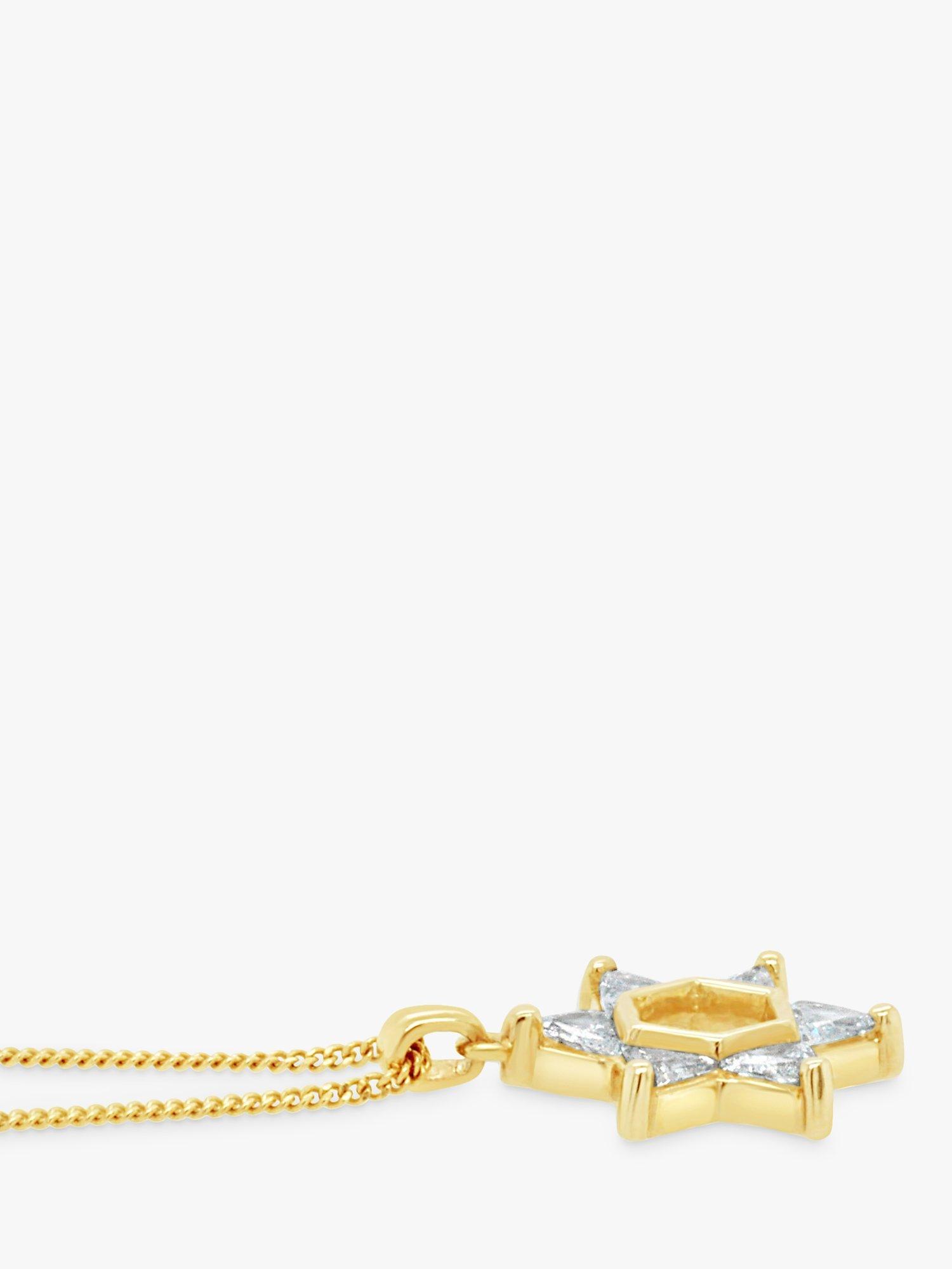 Product image 3 of 3, which shows Milton & Humble Jewellery Pre-Loved 9ct Yellow Gold Diamond Star of David Pendant Necklace