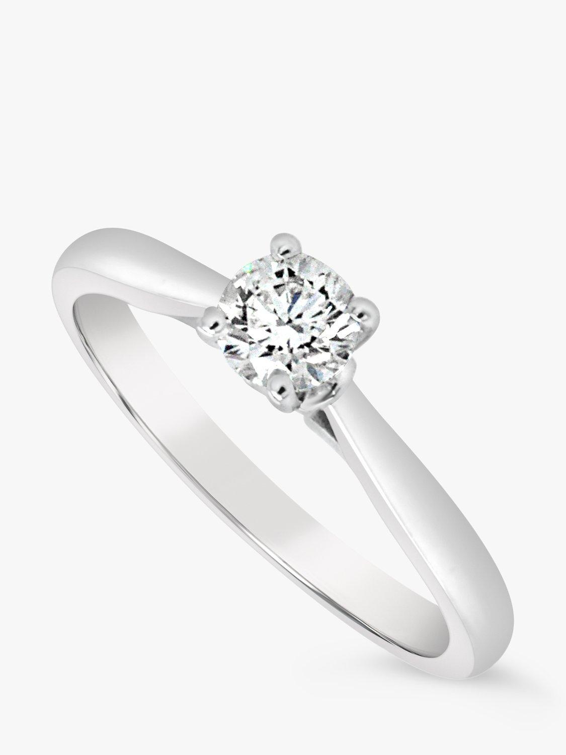 Product image 1 of 5, which shows Milton & Humble Jewellery Pre-Loved 18ct White Gold Diamond Engagement Ring