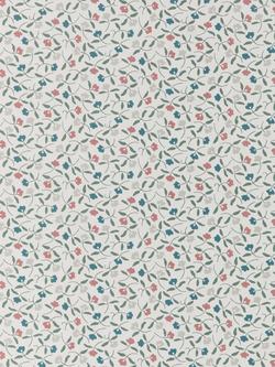 John Lewis Scallop Floral Oilcloth Tablcloth Fabric, Old Rose - view 2, Old Rose