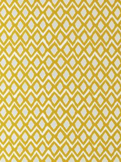 John Lewis Jero Ikat Oilcloth Tablecloth Fabric - view 2, Ochre