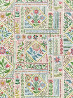 John Lewis Talavera Folklore Oilcloth Tablecloth Fabric, Multi - view 2, Multi