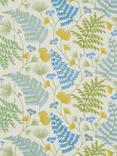 John Lewis Laurel Embroidered Furnishing Fabric, Tranquil Blue