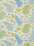 John Lewis Laurel Embroidered Furnishing Fabric, Tranquil Blue