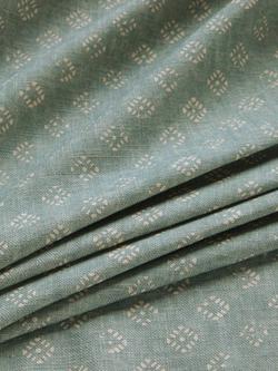 John Lewis Trace Wood Block Furnishing Fabric - view 2, Duck Egg