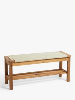 John Lewis Open Weave Acacia Wood Shoe Bench, Natural, Natural