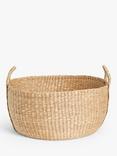 John Lewis Slouchy Seagrass Low Storage Basket, Natural