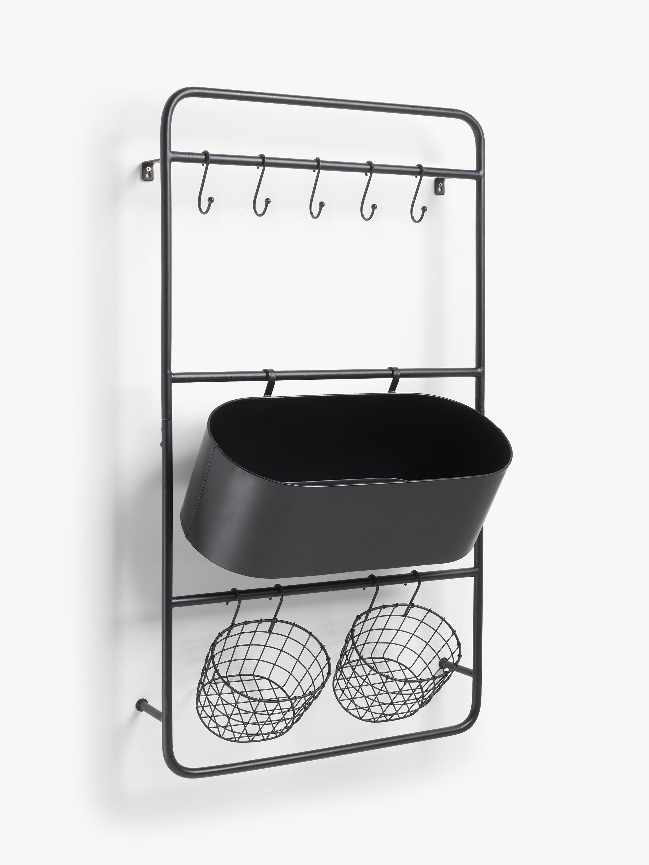 John Lewis Restoration Wall Storage Rack, Matte Black