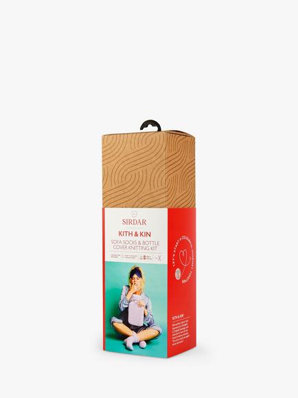 Sirdar Kith & Kin Sofa Socks and Hot Water Bottle Cover Knitting Kit, 