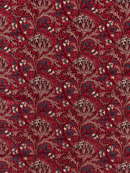 Morris & Co. Artichoke Velvet Furnishing Fabric, Barbed Berry