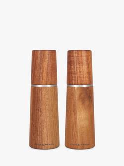 Cole & Mason Marlow Acacia Wood Salt & Pepper Mills, Set of 2, Natural, Natural