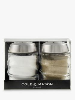Cole & Mason Bray Salt & Pepper Shakers, Set of 2, Clear/Silver - view 2, Clear/Silver