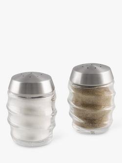 Cole & Mason Bray Salt & Pepper Shakers, Set of 2, Clear/Silver, Clear/Silver