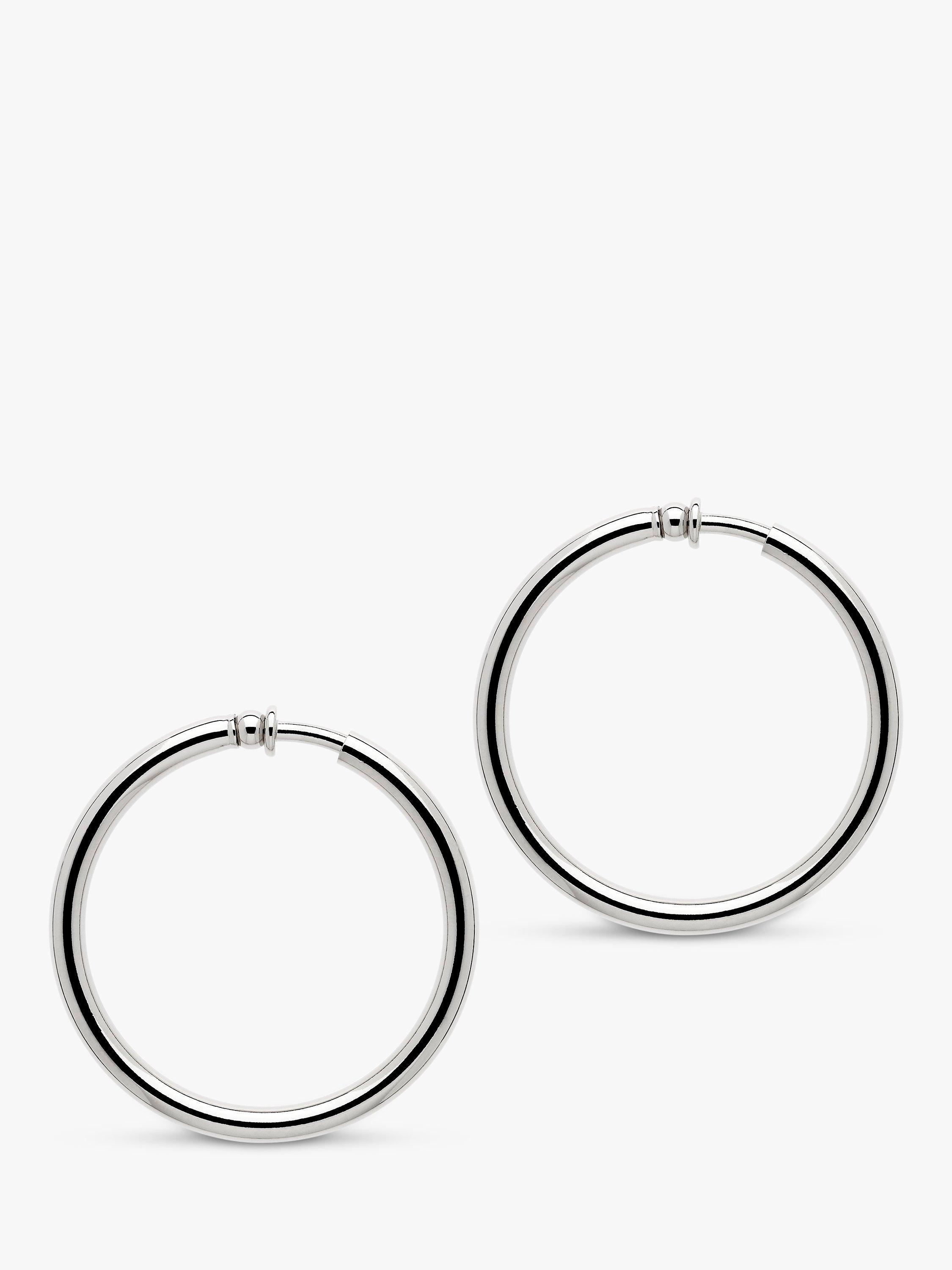 Emma Holland Hoop Clip-On Earrings, Silver