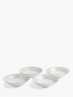 Wedgwood Gio Platinum Bone China Dinnerware Set, 12 Piece, White - view 2, White