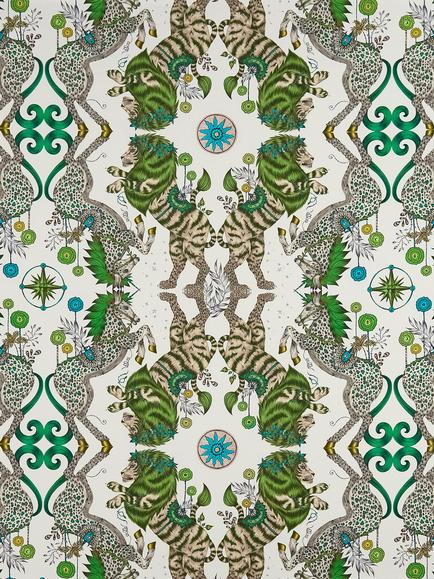 Clarke & Clarke Caspian Furnishing Fabric, Lime