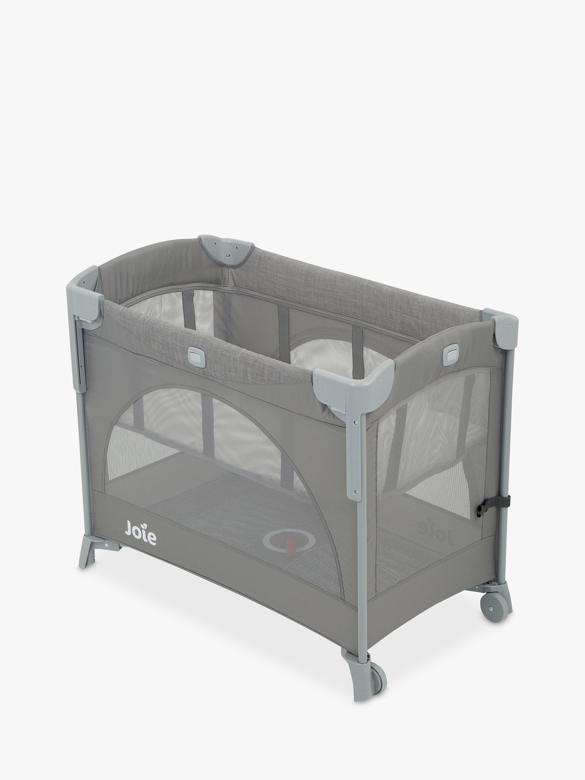 Joie Baby Kubbie Sleep Bedside Travel Cot Foggy Grey