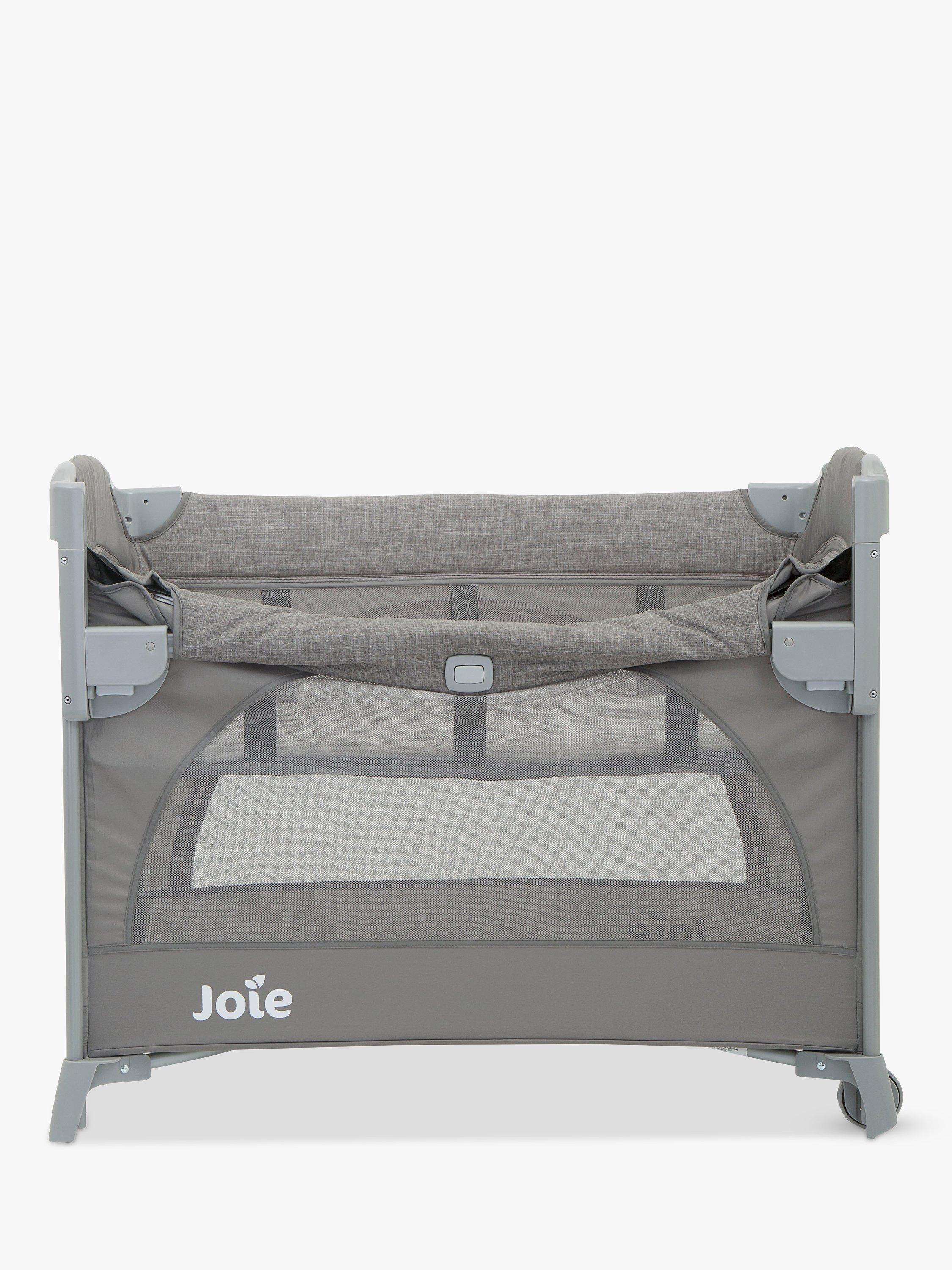 Joie Baby Kubbie Sleep Bedside Travel Cot Foggy Grey