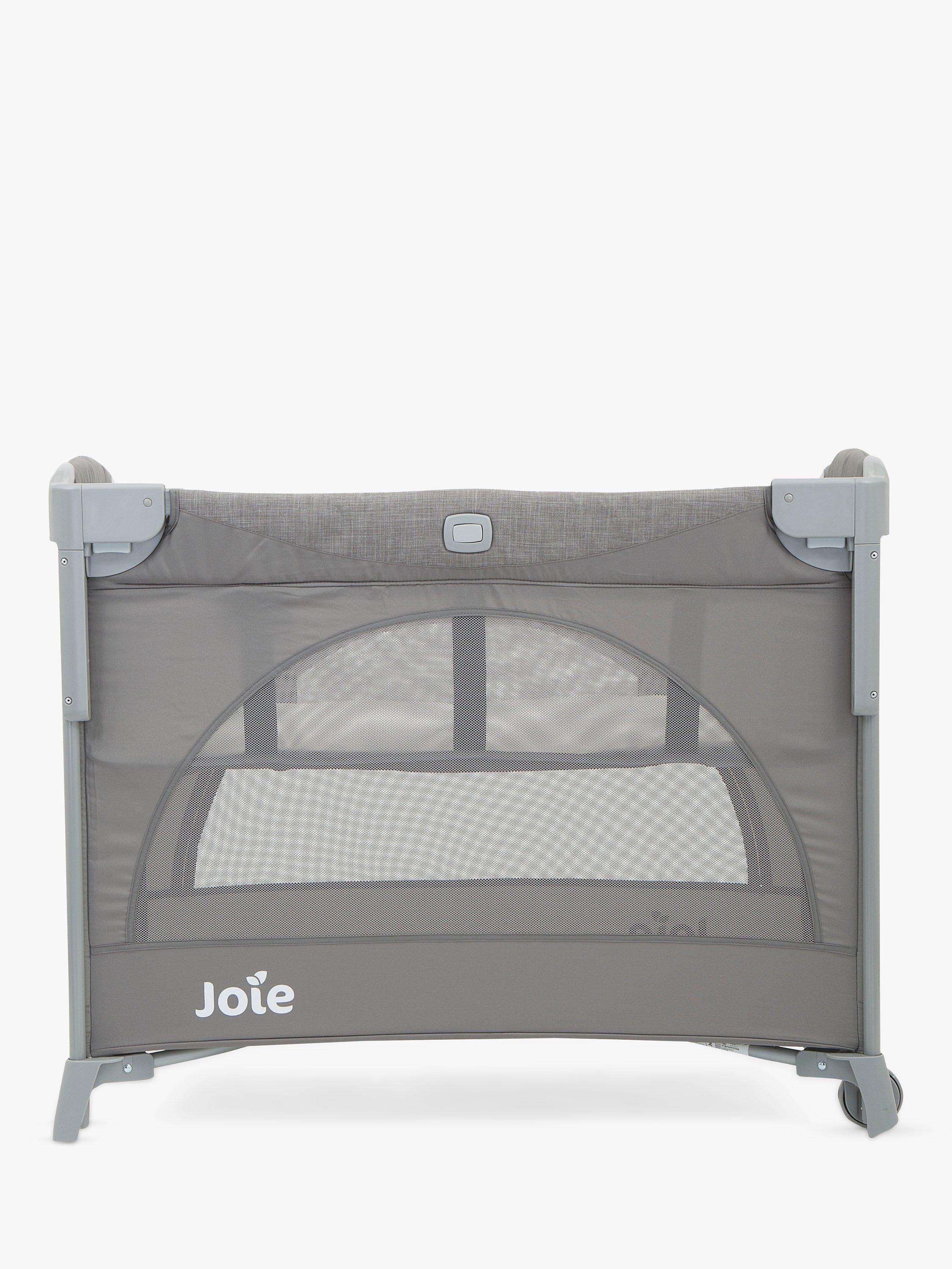 Joie Baby Kubbie Sleep Bedside Travel Cot Foggy Grey