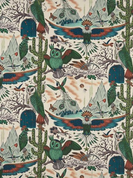 Clarke & Clarke Frontier Linen Blend Furnishing Fabric, Green