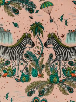 Clarke & Clarke Lost World Velvet Furnishing Fabric, Pink