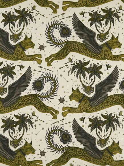 Clarke & Clarke Lynx Linen Blend Furnishing Fabric, Gold