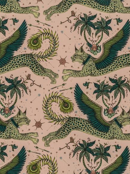 Clarke & Clarke Lynx Linen Blend Furnishing Fabric, Pink