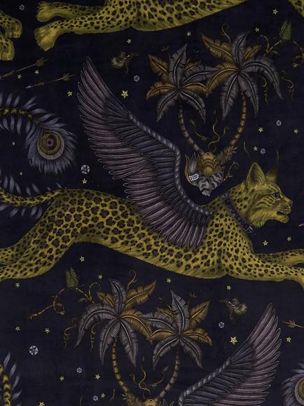 Clarke & Clarke Lynx Velvet Furnishing Fabric, Charcoal