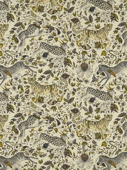 Clarke & Clarke Protea Linen Blend Furnishing Fabric, Gold, Gold