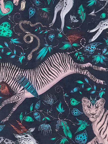 Clarke & Clarke Protea Velvet Furnishing Fabric, Navy