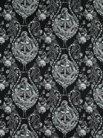 Clarke & Clarke Silverback Furnishing Fabric, Black, Black