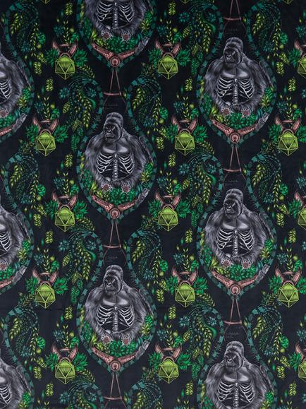 Clarke & Clarke Silverback Velvet Furnishing Fabric, Charcoal, Charcoal