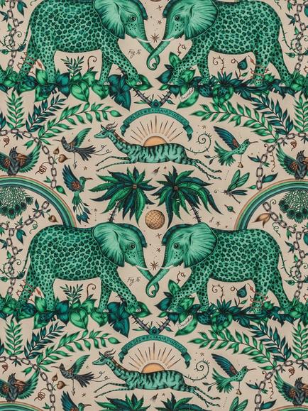 Clarke & Clarke Zambezi Linen Blend Furnishing Fabric, Green