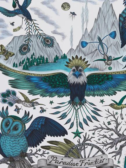 Clarke & Clarke Emma J. Shipley Paradise Frontier Wallpaper, W0116/01
