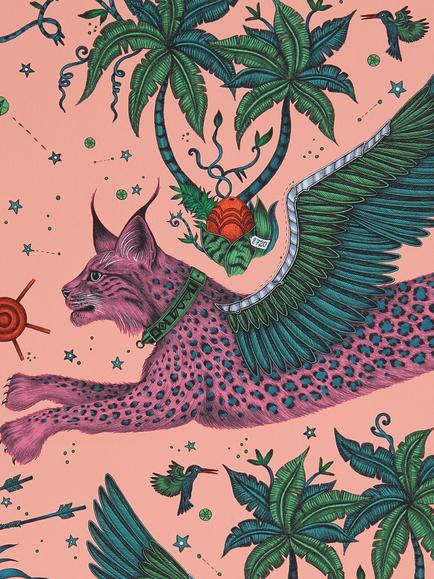 Clarke & Clarke Emma J. Shipley Lynx Wallpaper, W0118/01