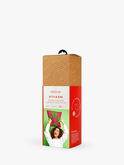 Sirdar Kith & Kin Granny Squares Cushion Crochet Kit, 