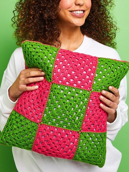Sirdar Kith & Kin Granny Squares Cushion Crochet Kit - view 2, 