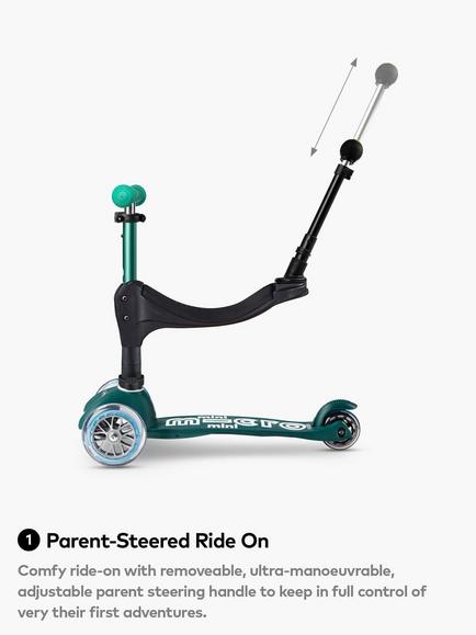 Micro Scooters Eco 3 in 1 Mini Micro Deluxe Scooter, Green - view 2, Green