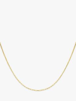 IBB 9ct Yellow Gold Short Paper Clip Link Chain Necklace, Gold, Gold