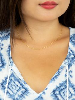 IBB 9ct Yellow Gold Short Twist Link Chain Necklace, Gold - view 2, Gold