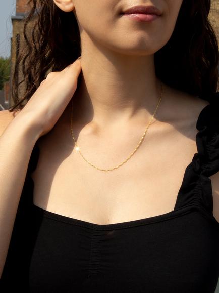 IBB 9ct Yellow Gold Long Twist Link Chain Necklace, Gold - view 2, Gold