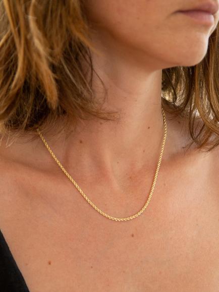 IBB 9ct Yellow Gold Hollow Long Rope Chain Necklace, Gold - view 2, Gold