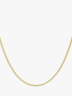 IBB 9ct Yellow Gold Short Curb Link Chain Necklace, Gold, Gold