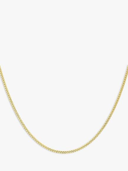 IBB 9ct Yellow Gold Short Curb Link Chain Necklace, Gold, Gold