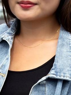 IBB 9ct Yellow Gold Short Curb Link Chain Necklace, Gold - view 2, Gold