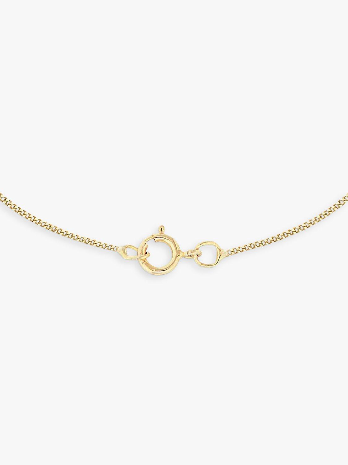 Product image 4 of 5, which shows IBB 9ct Yellow Gold Short Curb Link Chain Necklace, Gold