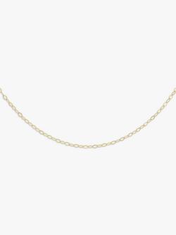 IBB 9ct Yellow Gold Long Loose Link Chain Necklace, Gold, Gold